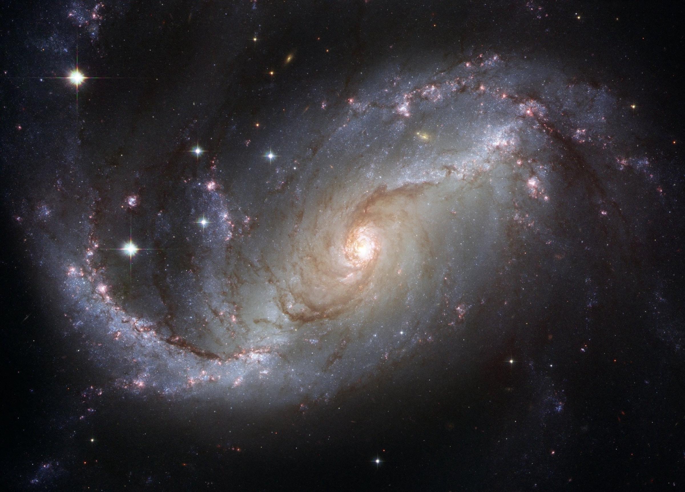 A galaxy in space.