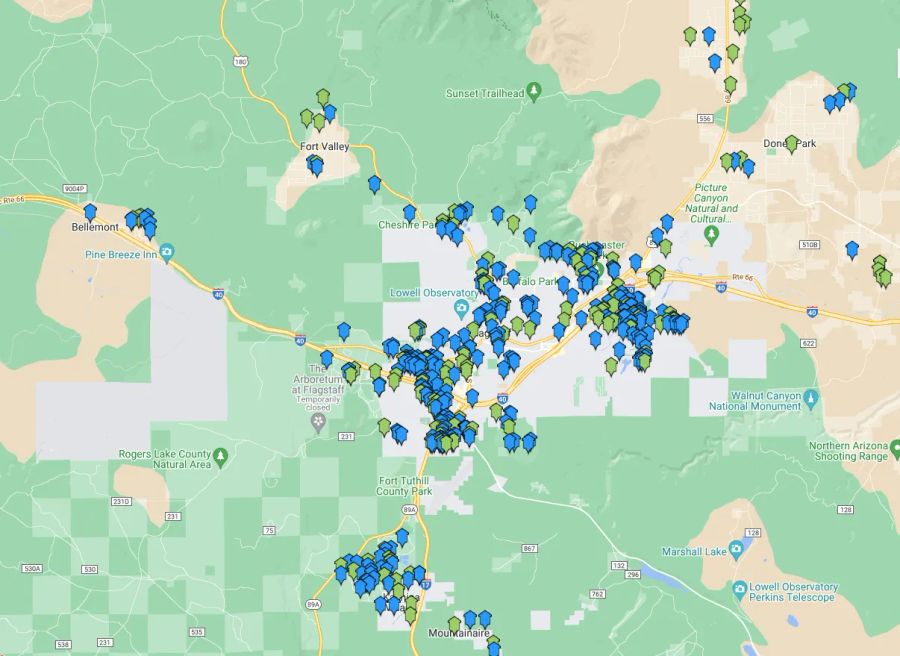 Flagstaff Service Map