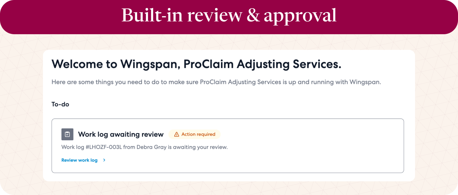 Built-in review & approval 