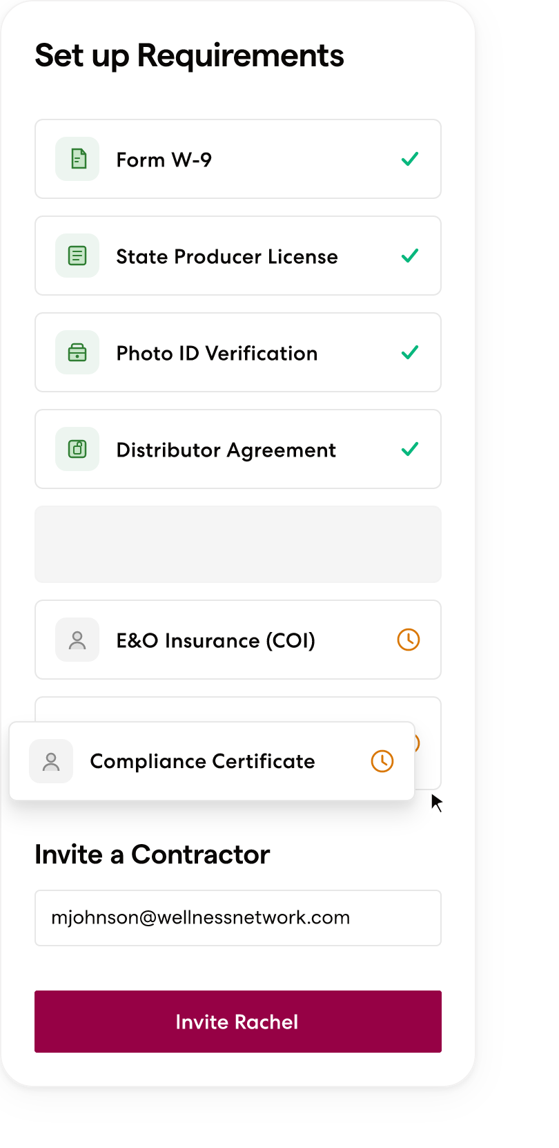Wingspan compliance requirements tracker