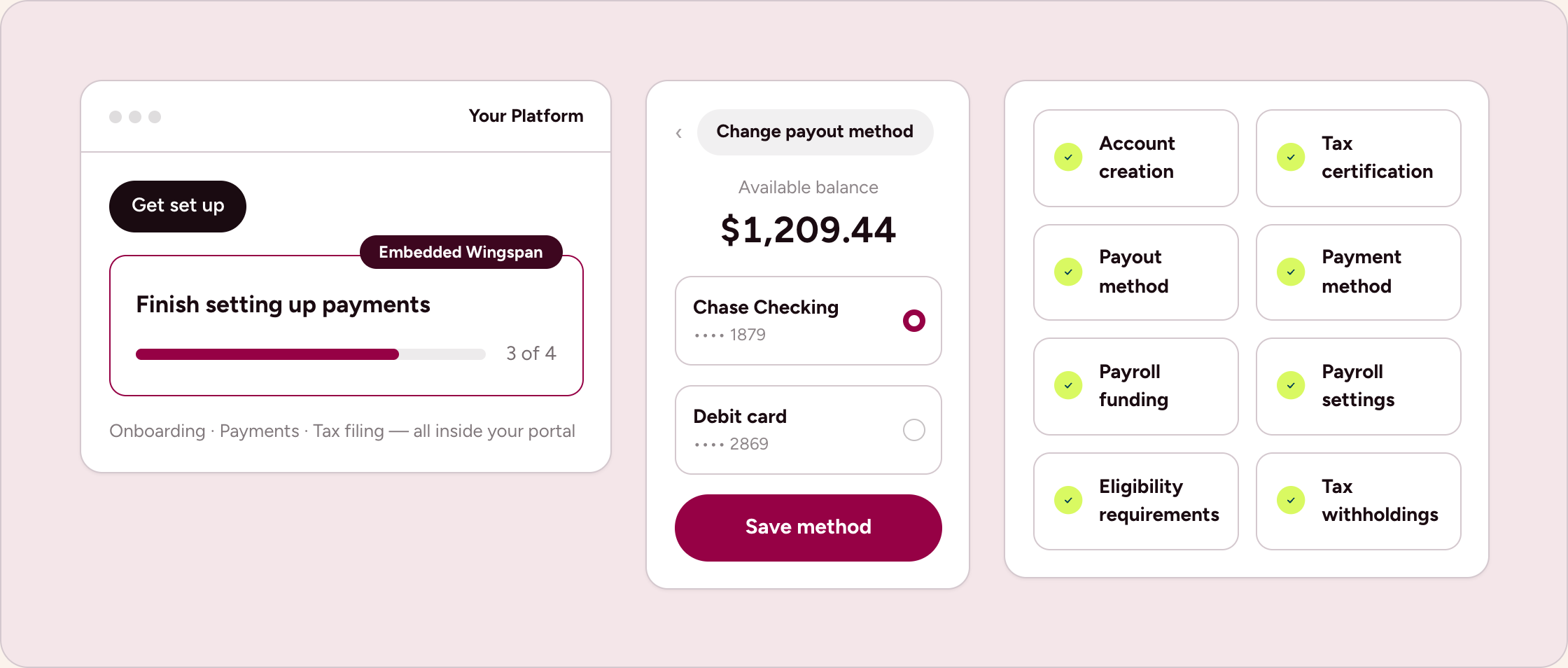 Wingspan Embed covers the full contractor journey