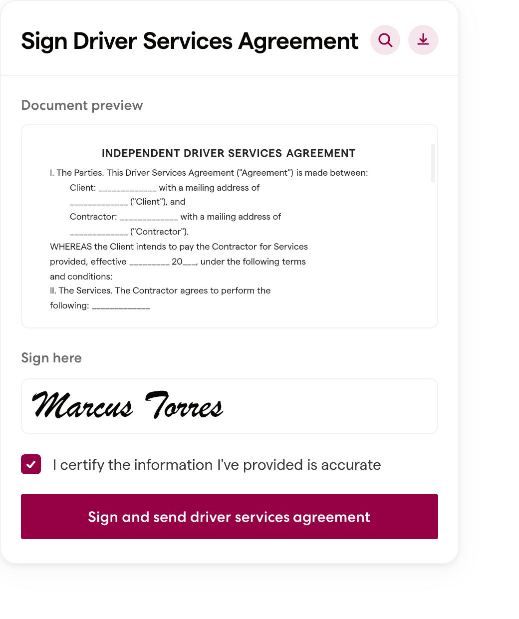Wingspan digital agreement signing