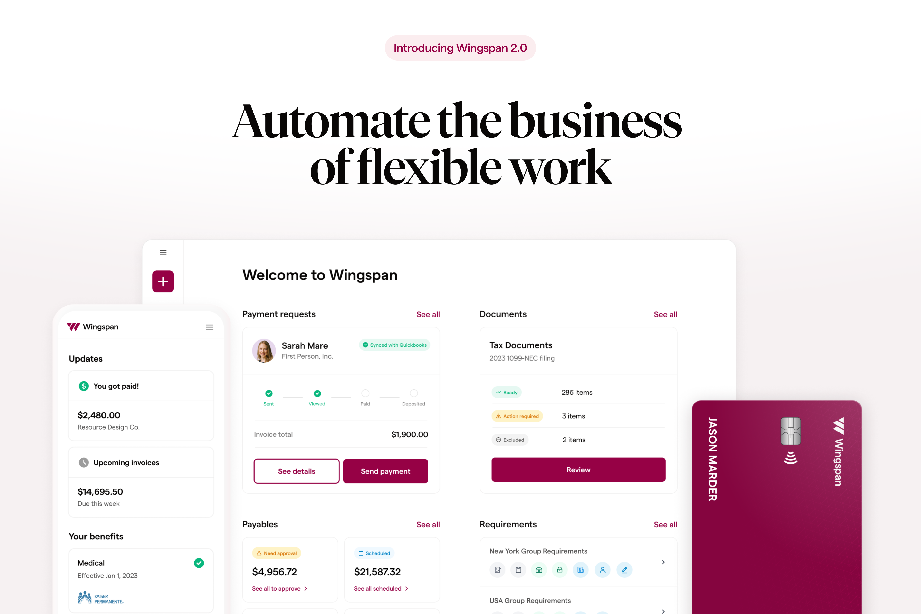 Introducing Wingspan 2.0: Bill clients, onboard and pay workers, and stay compliant