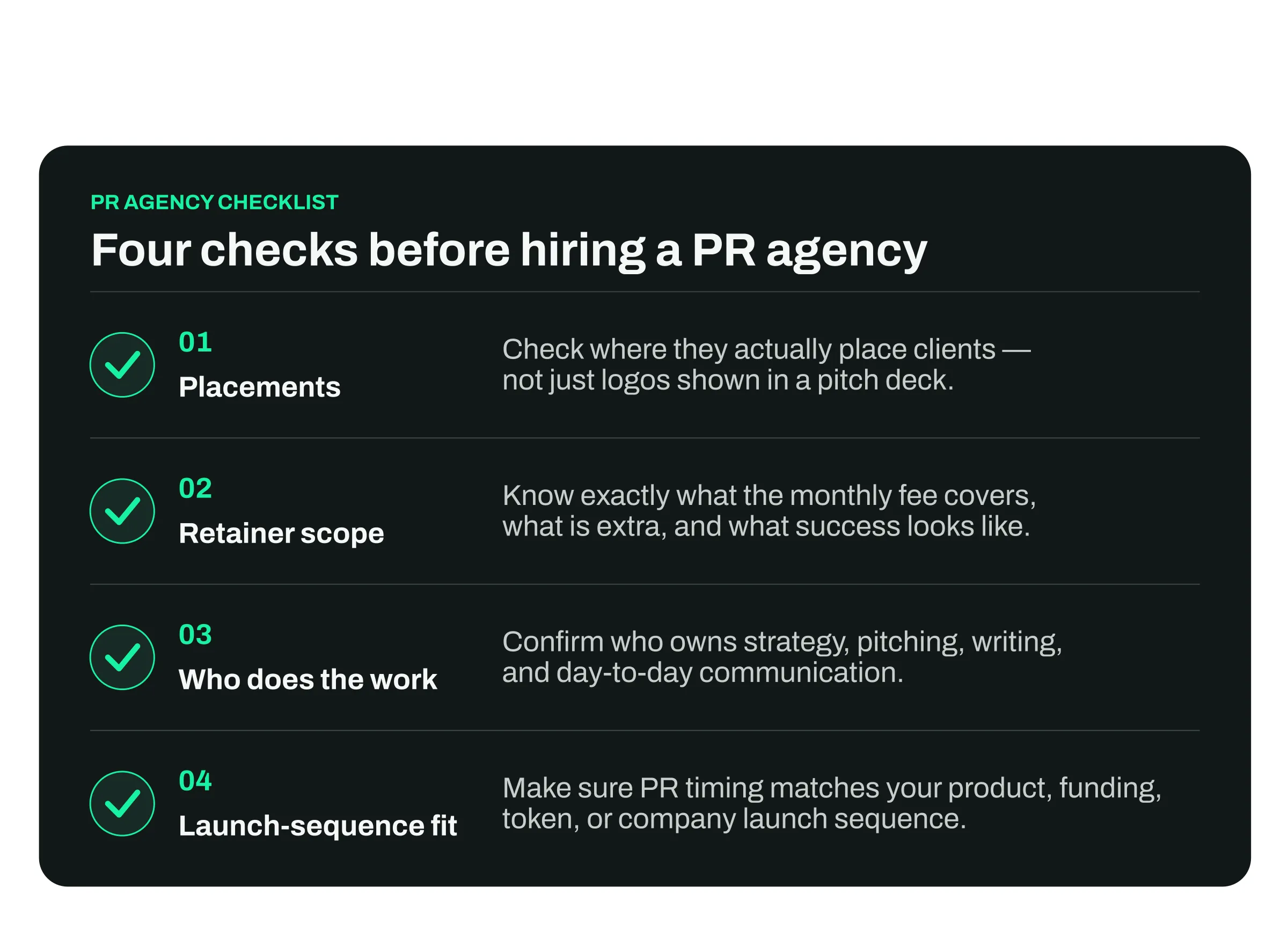 Four things to check before choosing a crypto PR agency