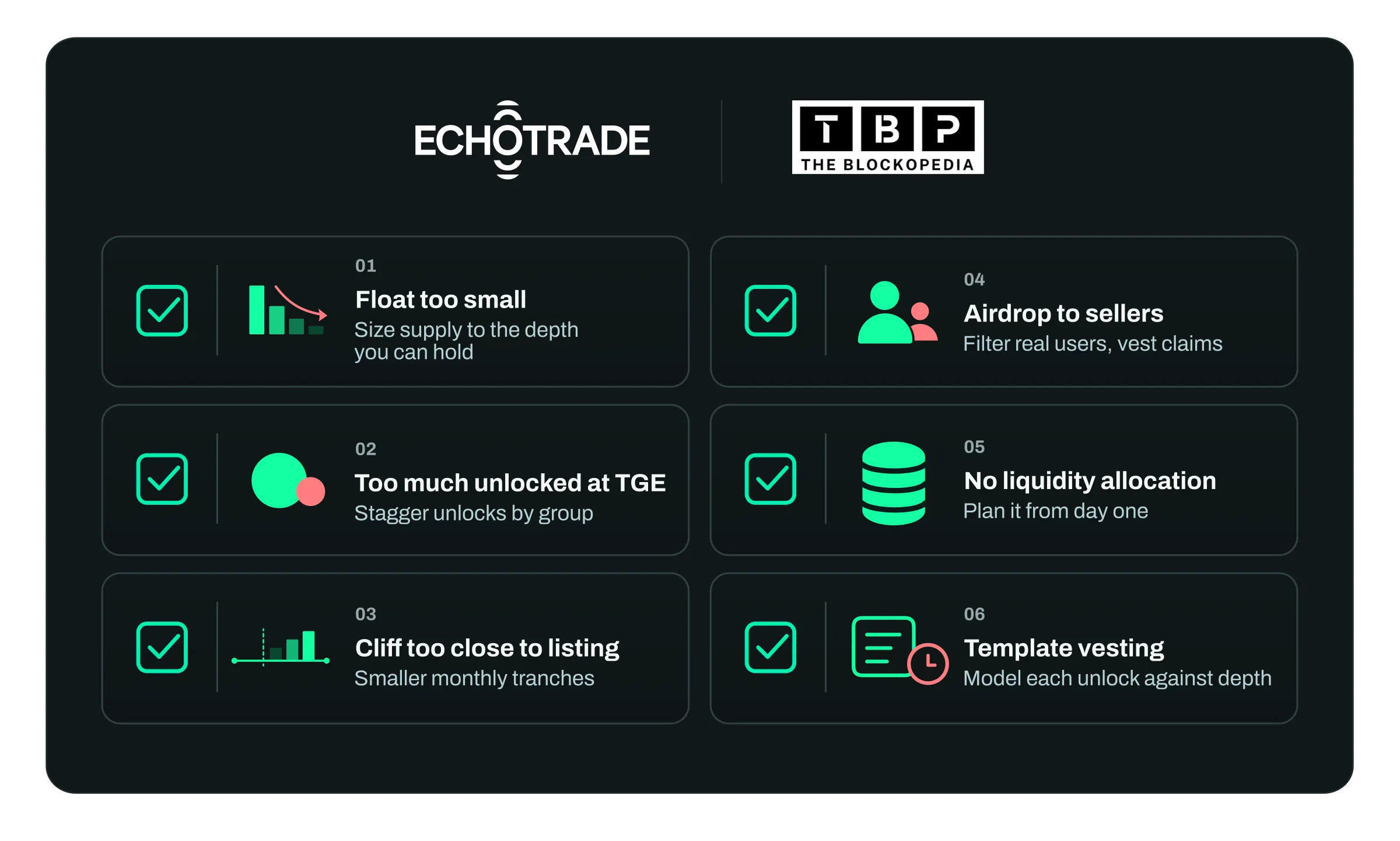 Six tokenomics mistakes that break a token launch and how to fix each one.