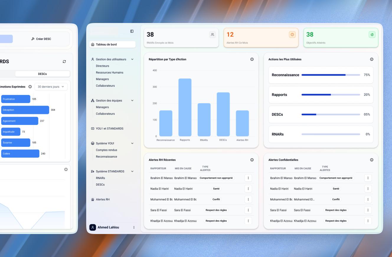 ManagerApp interface design, screen 1