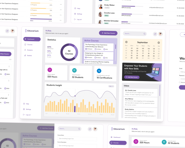 Erducarium product interface overview