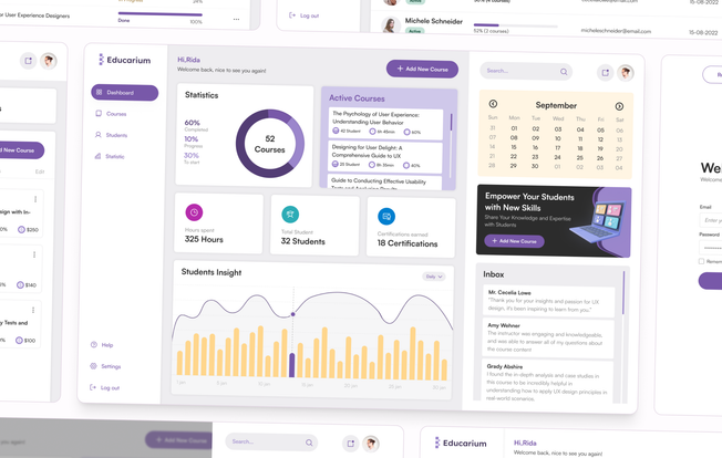 Erducarium product interface overview