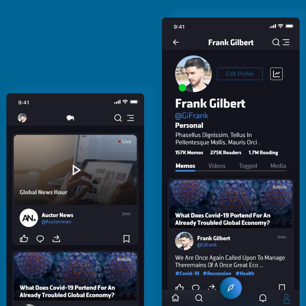 QuickNews interface design, screen 3
