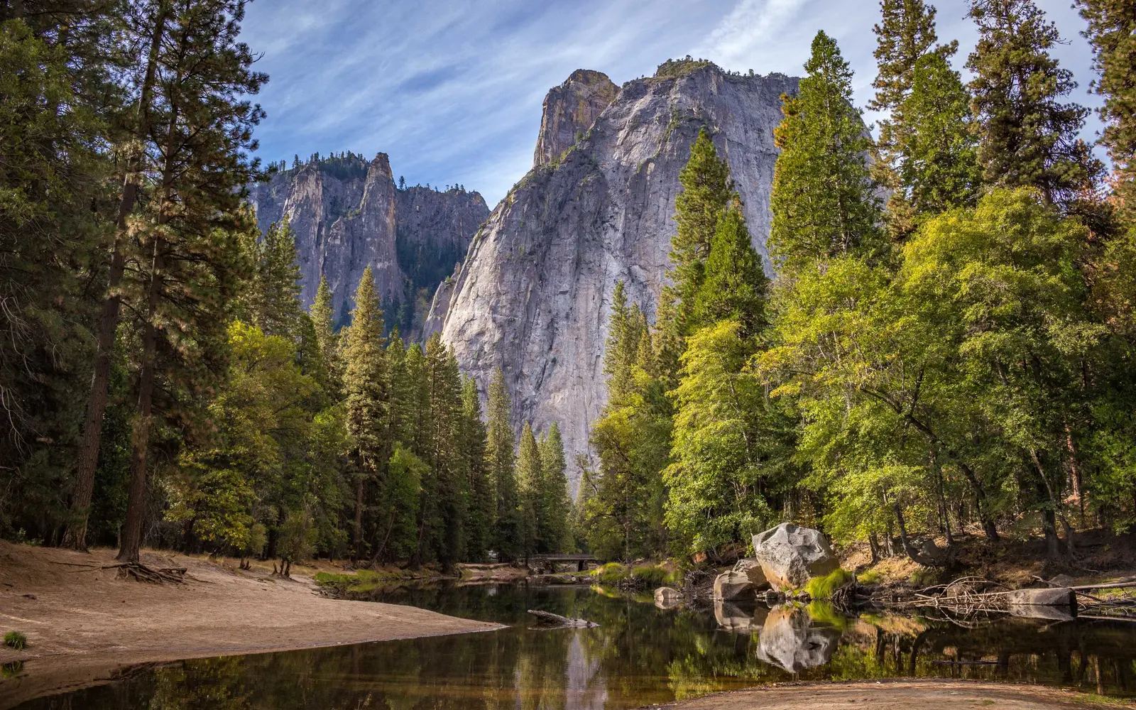 Placeholder: a valley with a river