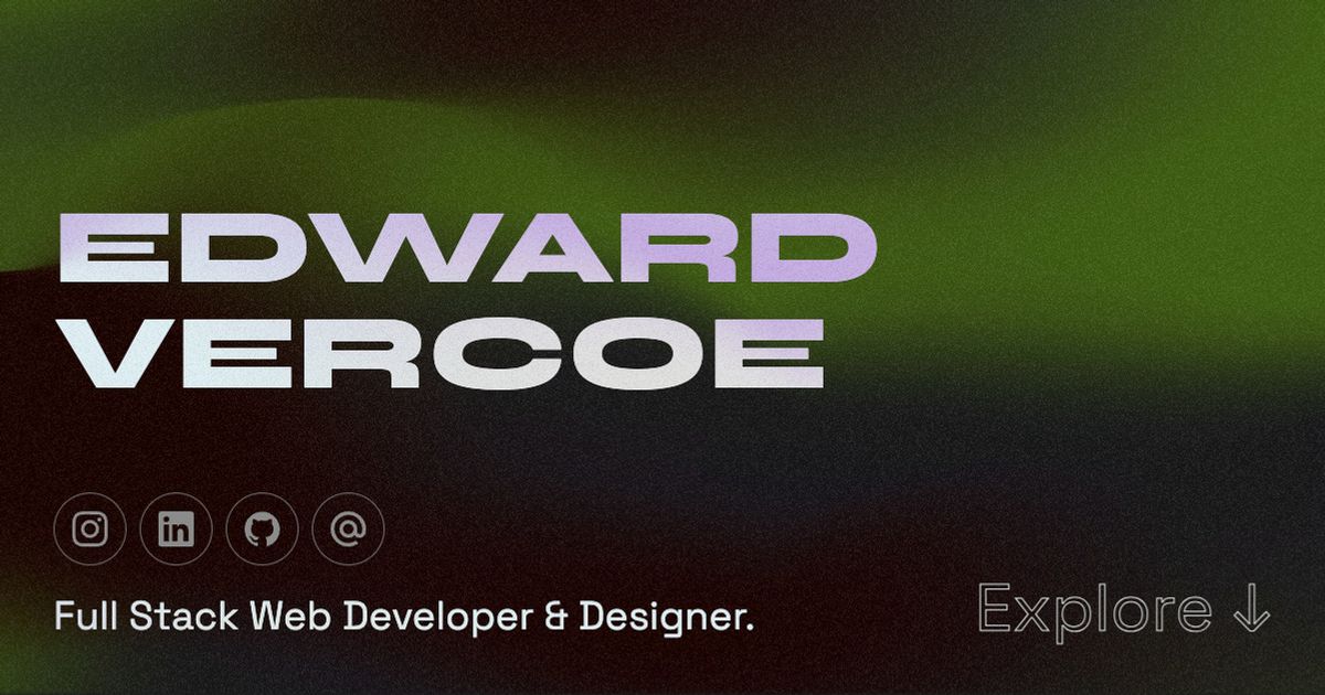 Edward Vercoe - Web Developer