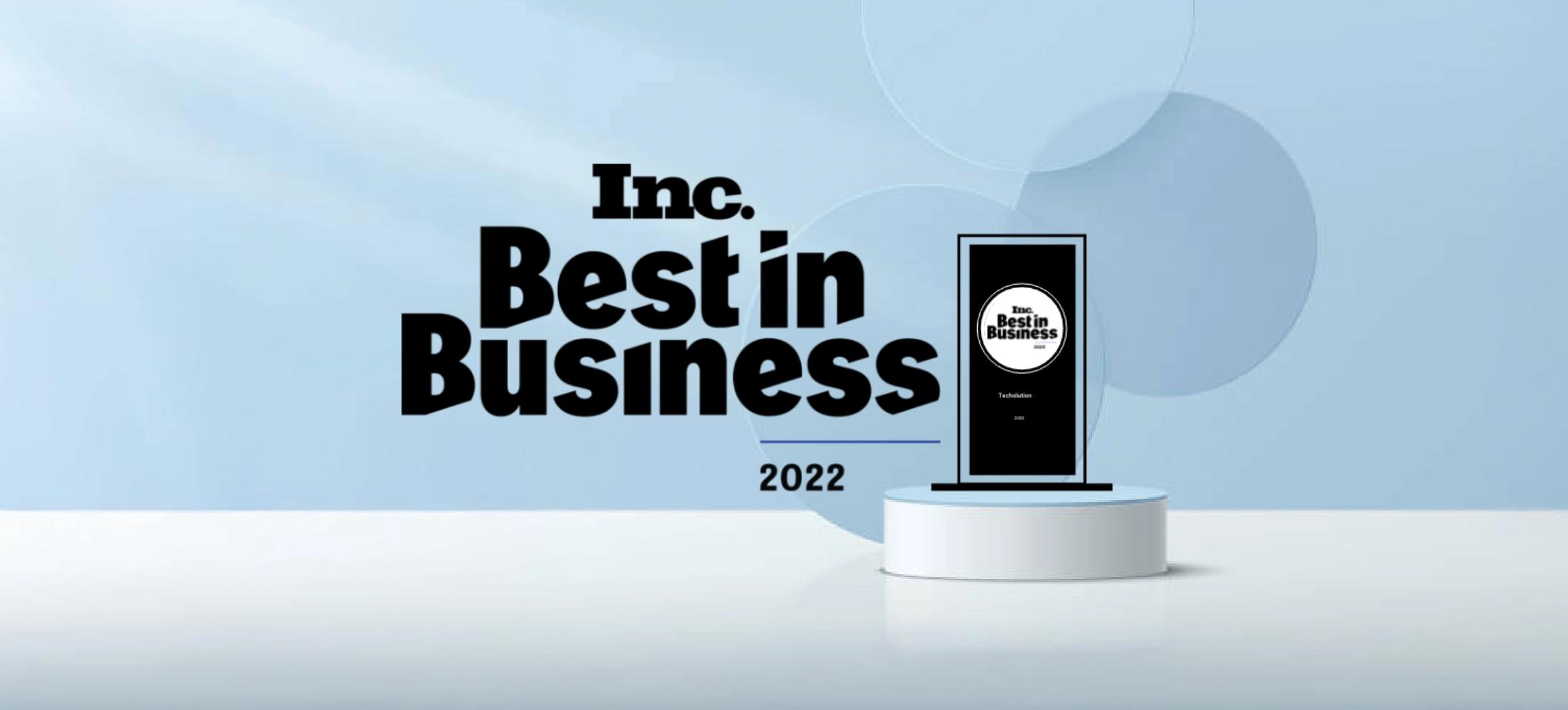 Inc. AWARD, FOR BEST IN BUSINESS 2022