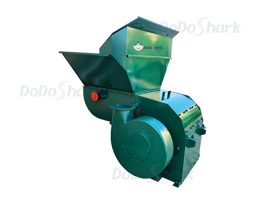 DoDoShark/Cast Iron Hammer Mill Grinder/Single Grinding High Hopper Type(with fan)