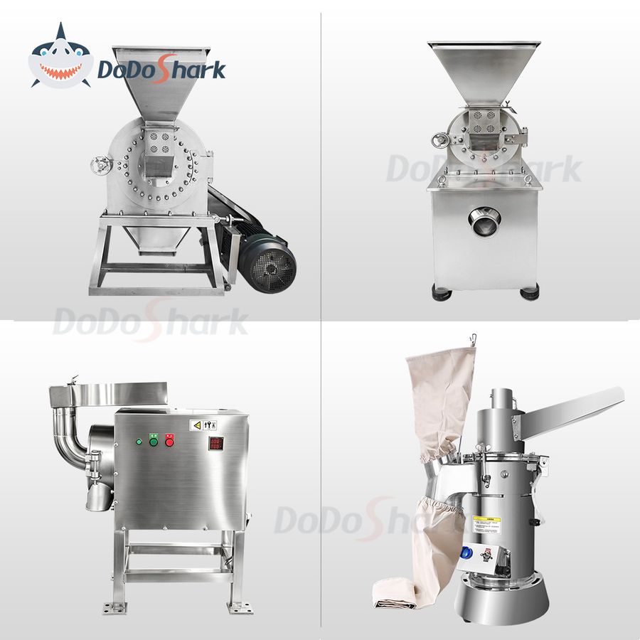 DoDoShark/SUS304 Grinder Series /For food, herbs, and corrosive materials. Dust-free, fineness up to 10-150 mesh