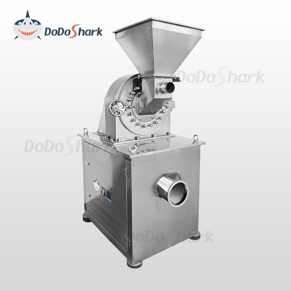 DoDoShark/SUS304 Tooth-Claw Grinder Bottom-Box Type /For food, herbs, and corrosive materials. Fineness up to 10-150 mesh