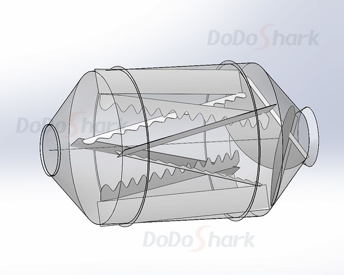 DoDoShark/Large Stainless Steel Drum Mixer /Innovative Design