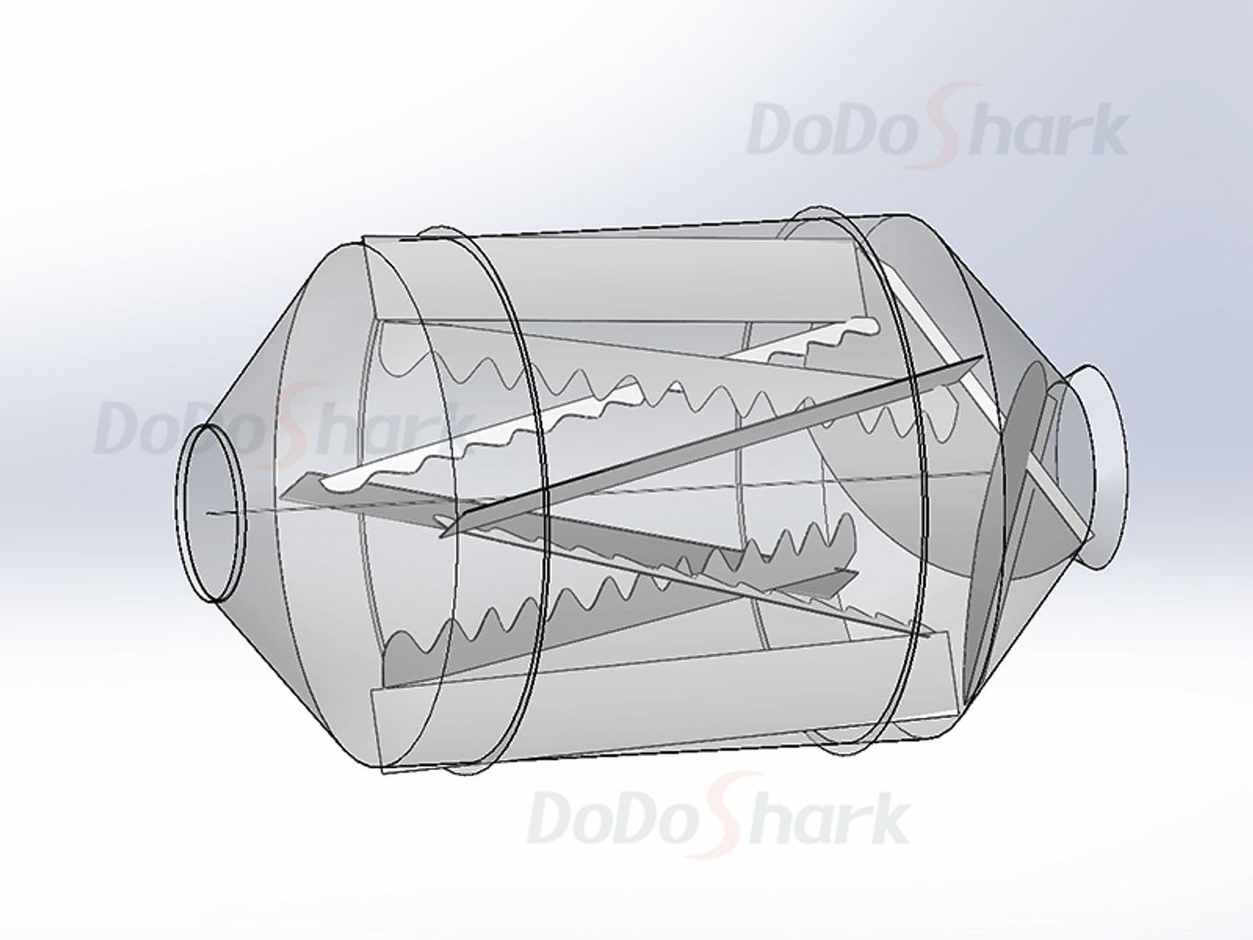DoDoShark/Large Stainless Steel Drum Mixer /For food, herbs, and corrosive materials. Fineness up to 10-150 mesh