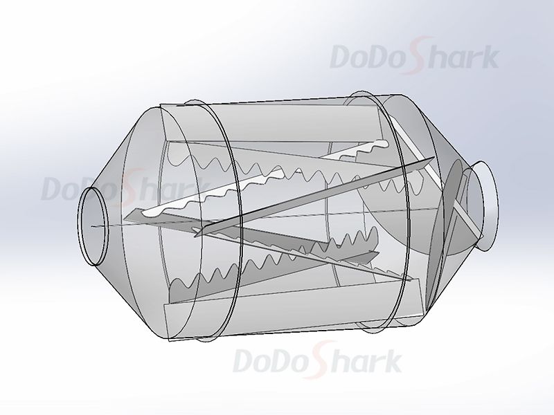 DoDoShark/Large Stainless Steel Drum Mixer /For food, herbs, and corrosive materials. Fineness up to 10-150 mesh
