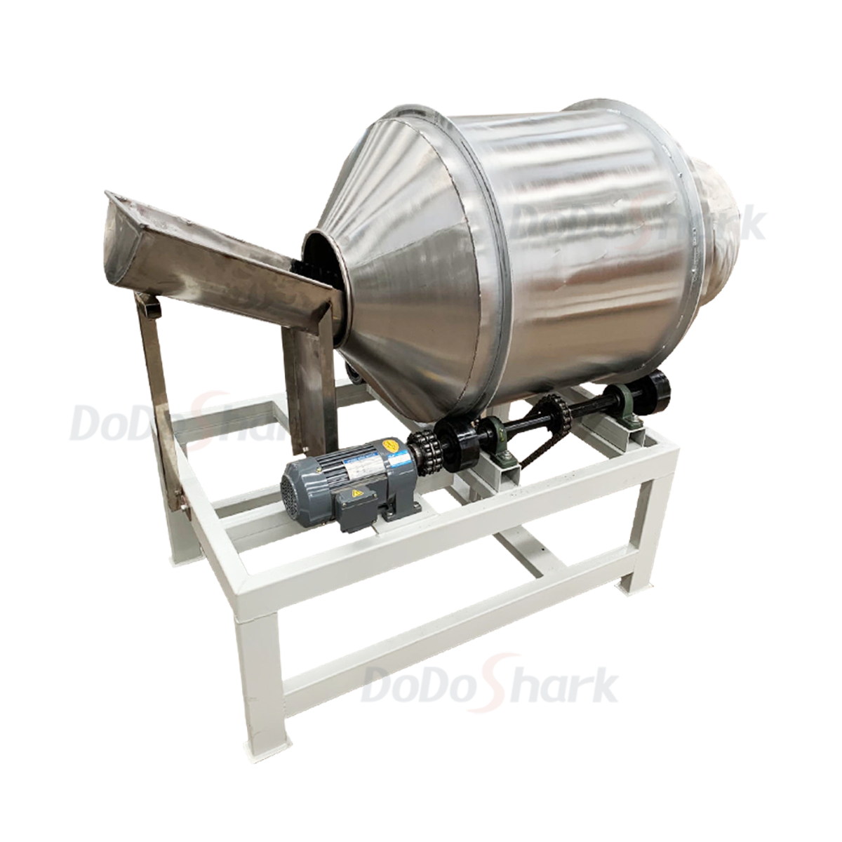 DoDoShark/Large Stainless Steel Drum Mixer /100 litres - carbon steel frame