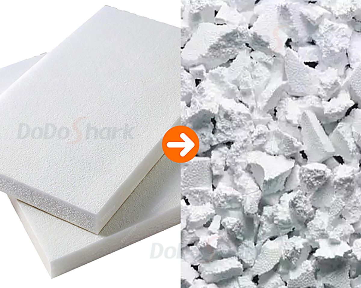 DoDoShark/Cast Iron Hammer Mill Grinder/Foamed Plastic/Small Crushed Pieces