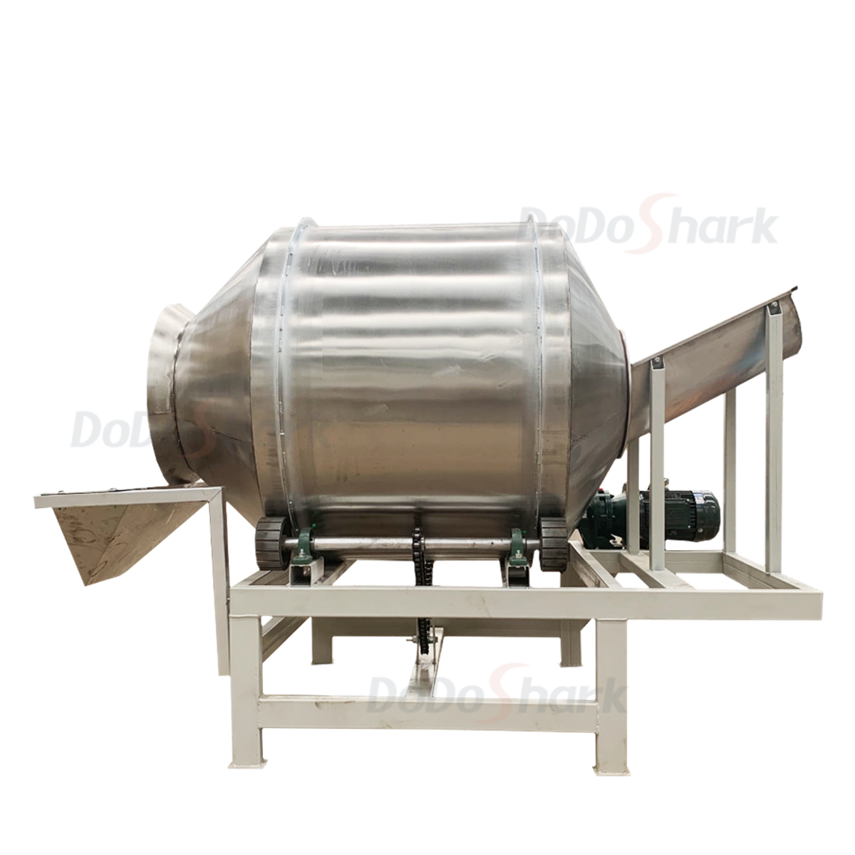 DoDoShark/Large Stainless Steel Drum Mixer /300 litres - carbon steel frame