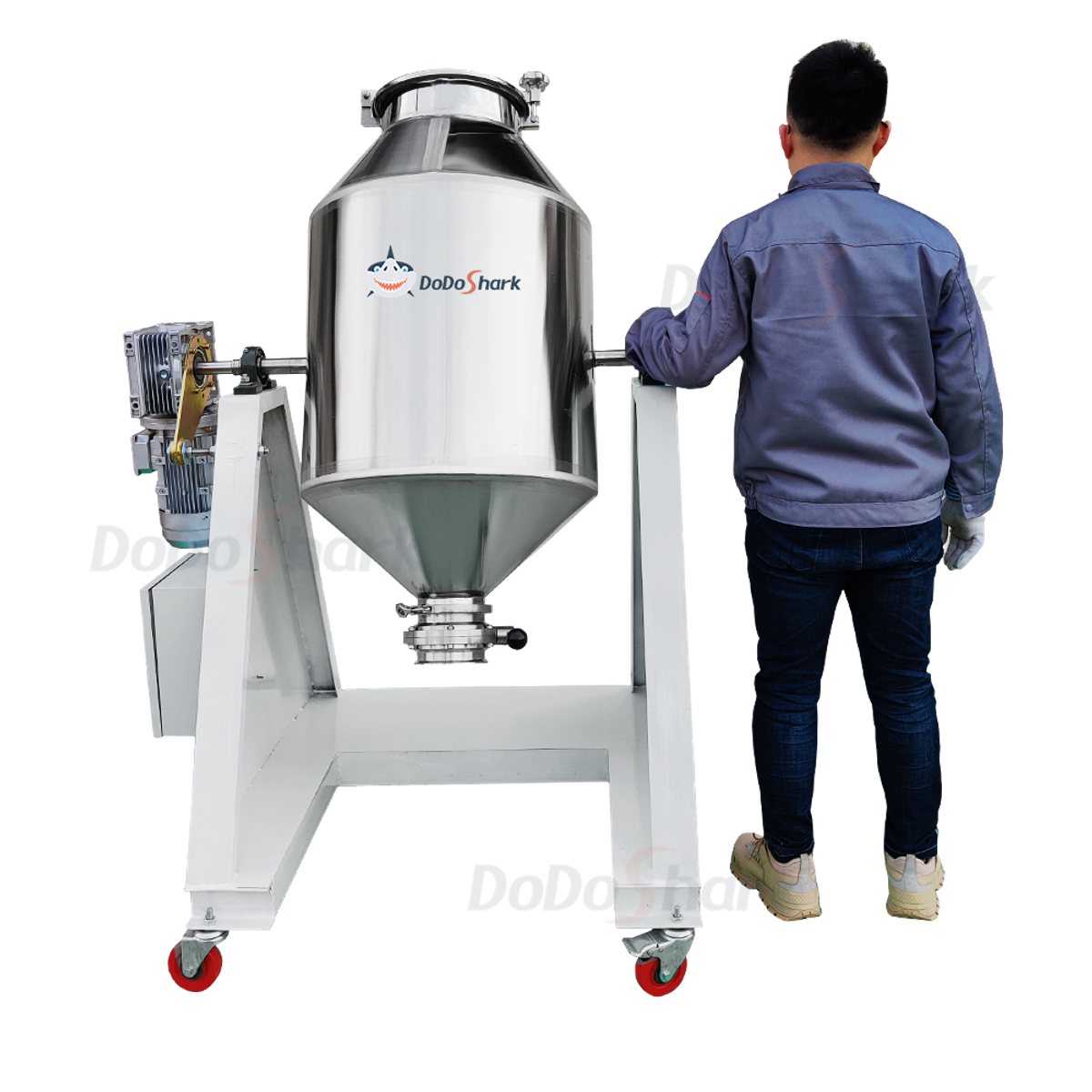 DoDoShark/Double Cone Drum Mixer /200L – Carbon Steel Bracket