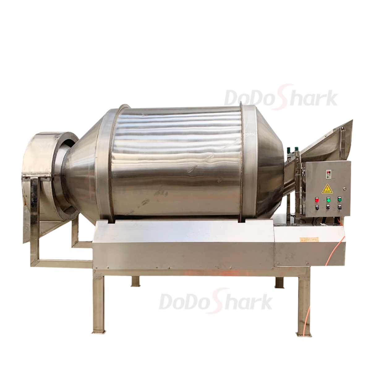 DoDoShark/Large Stainless Steel Drum Mixer /1000 litres - stainless steel support
