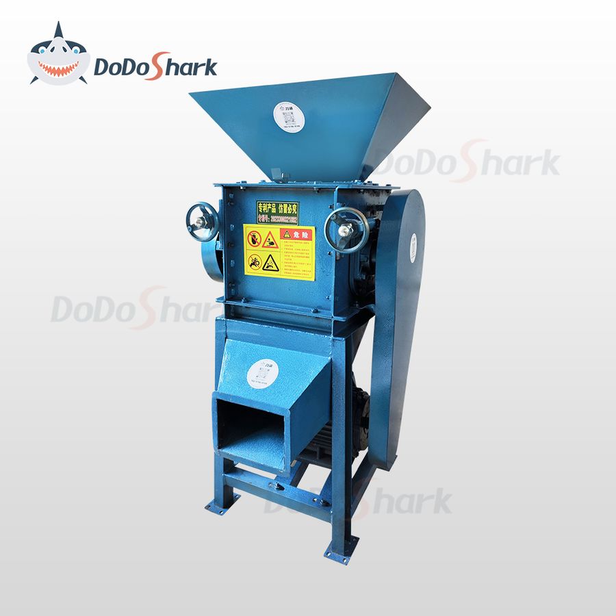 DoDoShark/Agricultural Double Roller Crusher/For food, herbs, and corrosive materials. Dust-free, fineness up to 10-150 mesh