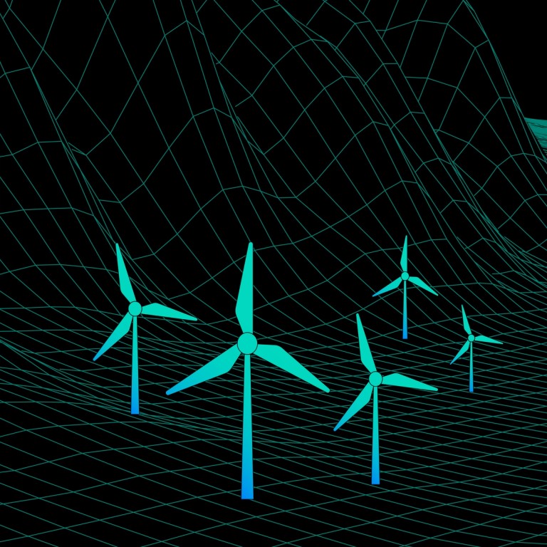 Drop-Pin graphic showing wind
