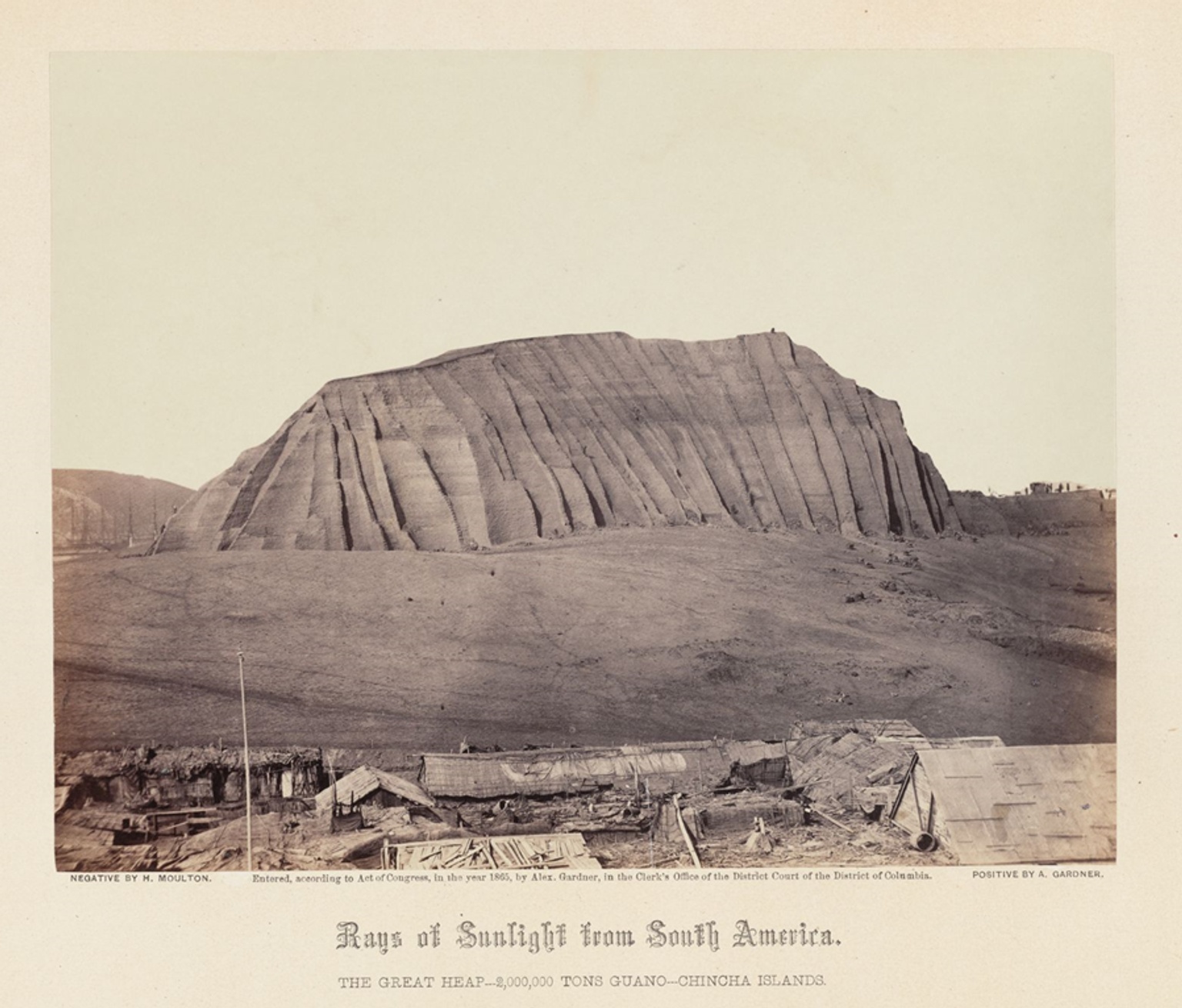 The 2-million-ton “Great Heap” guano deposit in the Chincha Islands // New York Public Library