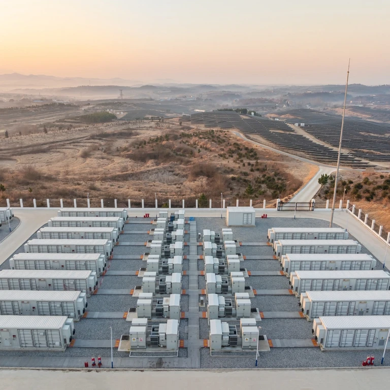 Image of a battery storage facility