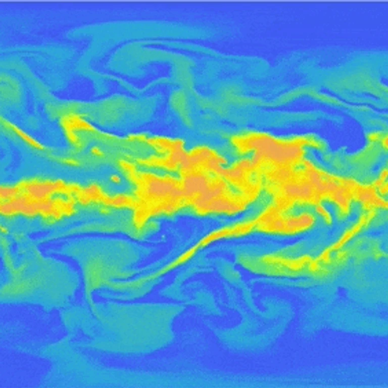 A gif depicting color motion to depict weather changes