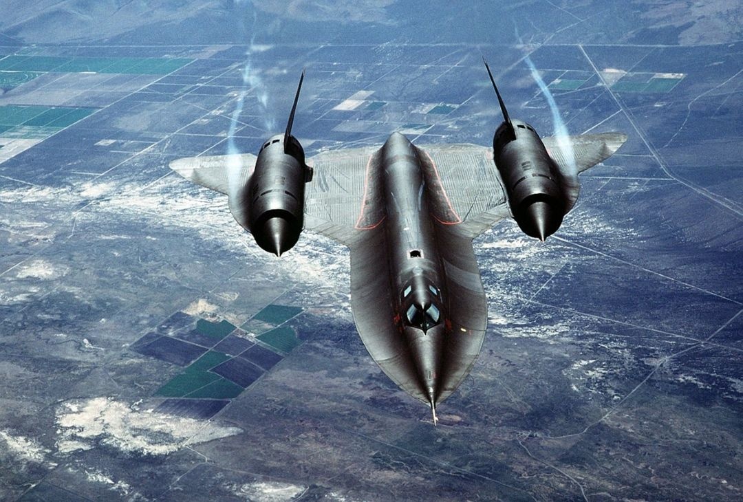 Image of the SR-71 Blackbird aircraft used in the Cold War