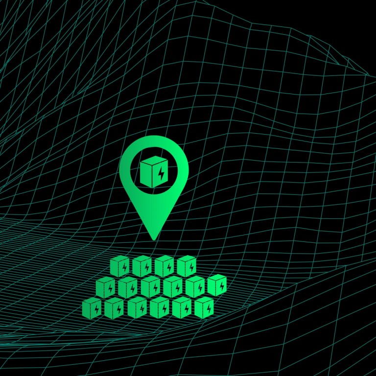 Drop-Pin graphic showing battery storage