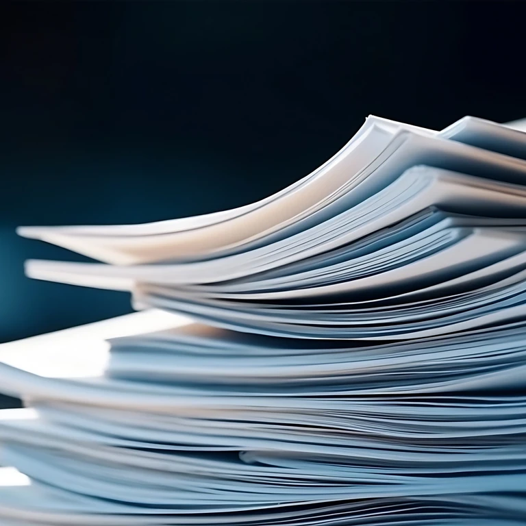Photo of a stack of paper