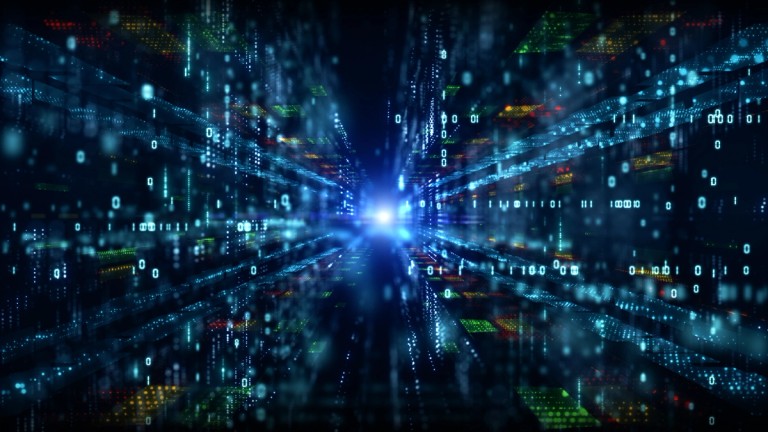 image of floating data