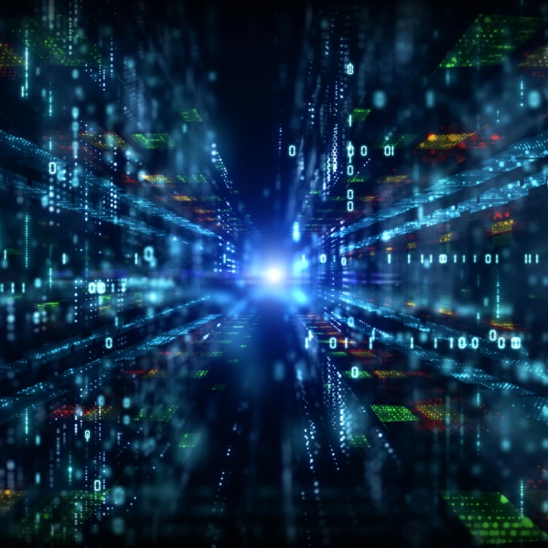 image of floating data