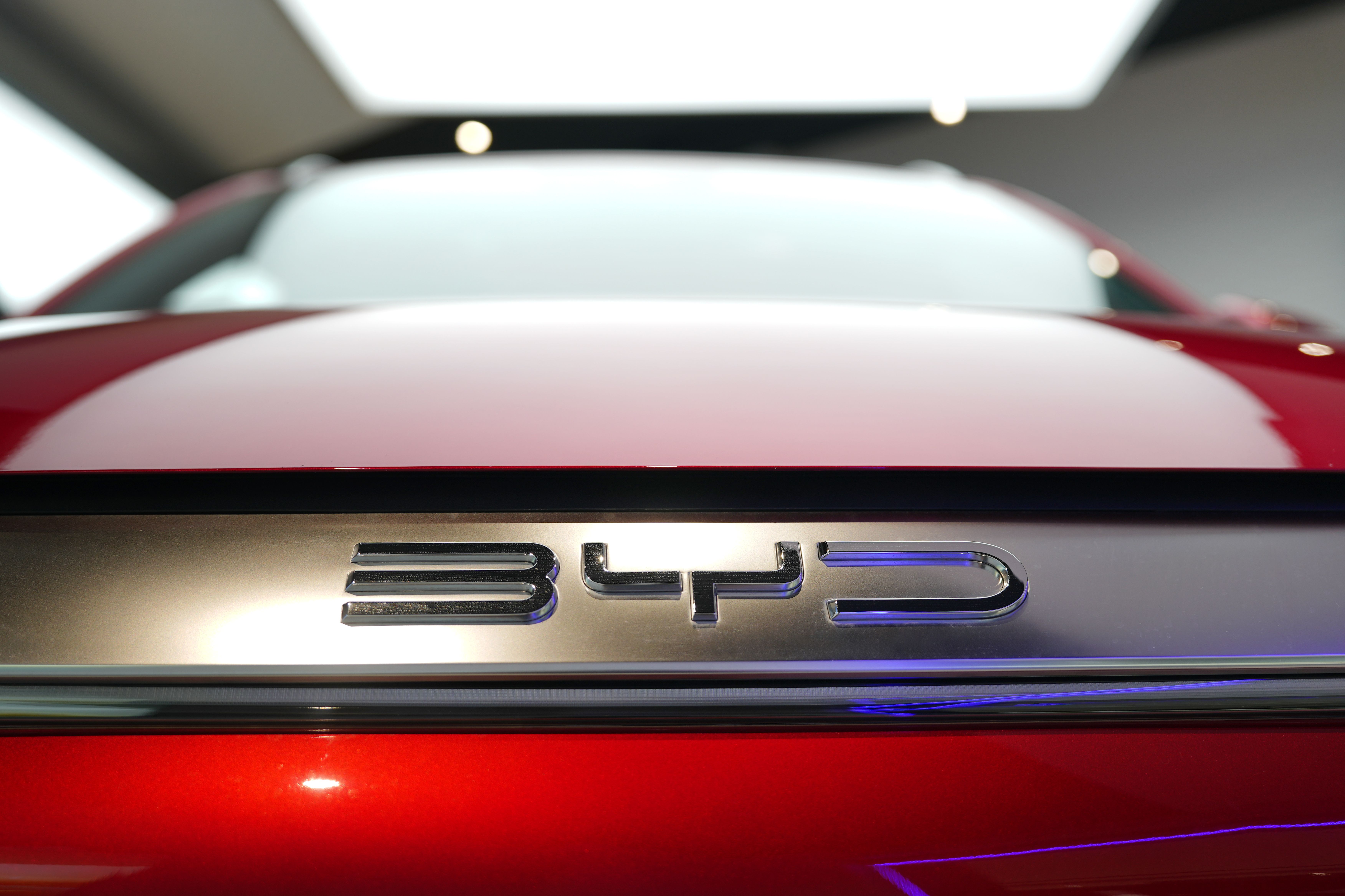 BYD logo on the back of a vehicle