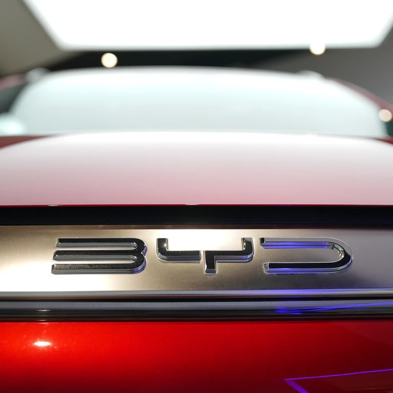 BYD logo on the back of a vehicle