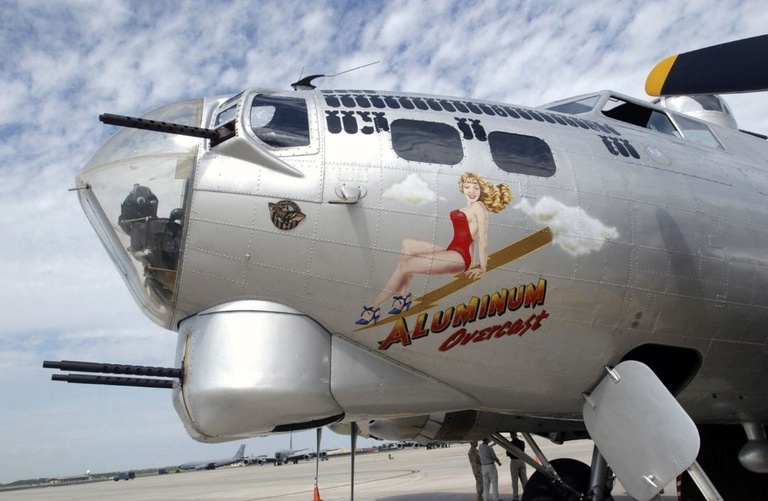Image of the American B-17 Flying Fortress used in World War II
