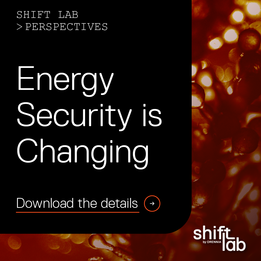 Download graphic for The New Energy Security report from Orennia's Shift Lab