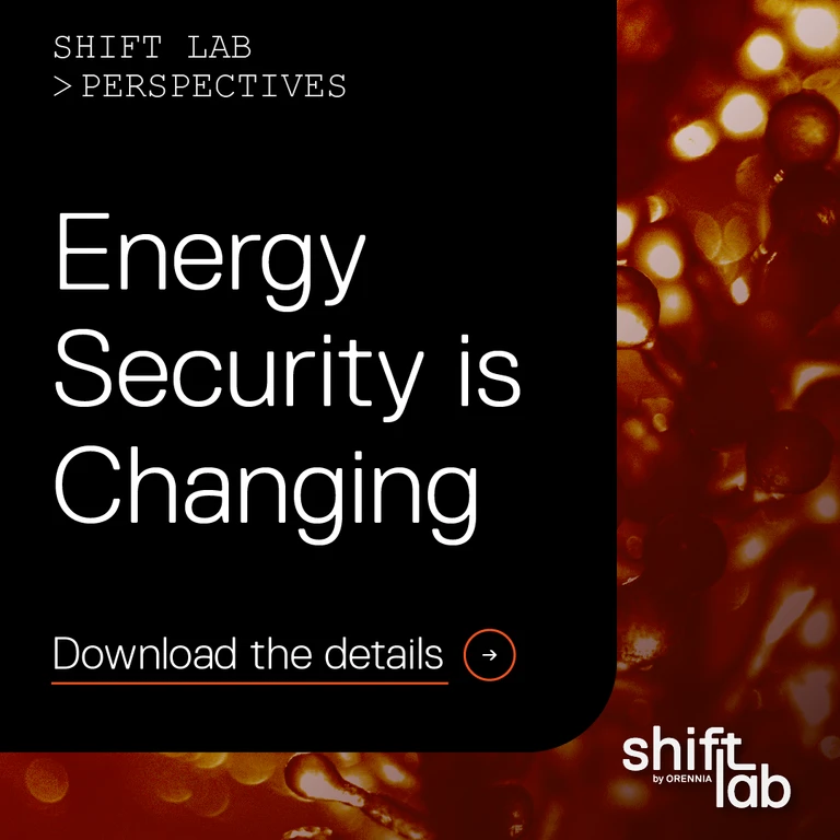 Download graphic for The New Energy Security report from Orennia's Shift Lab
