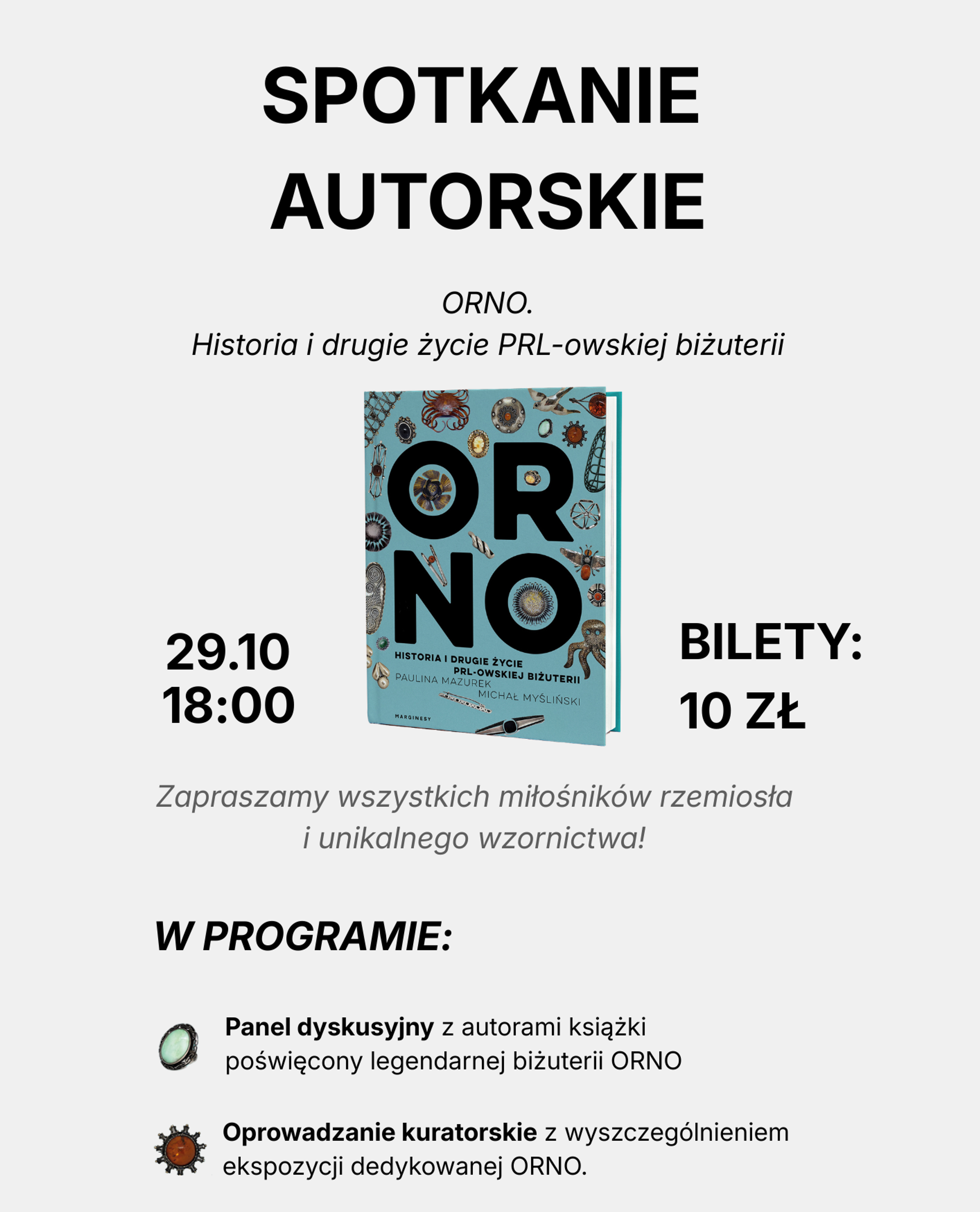 Author event with the authors of the book *ORNO*.