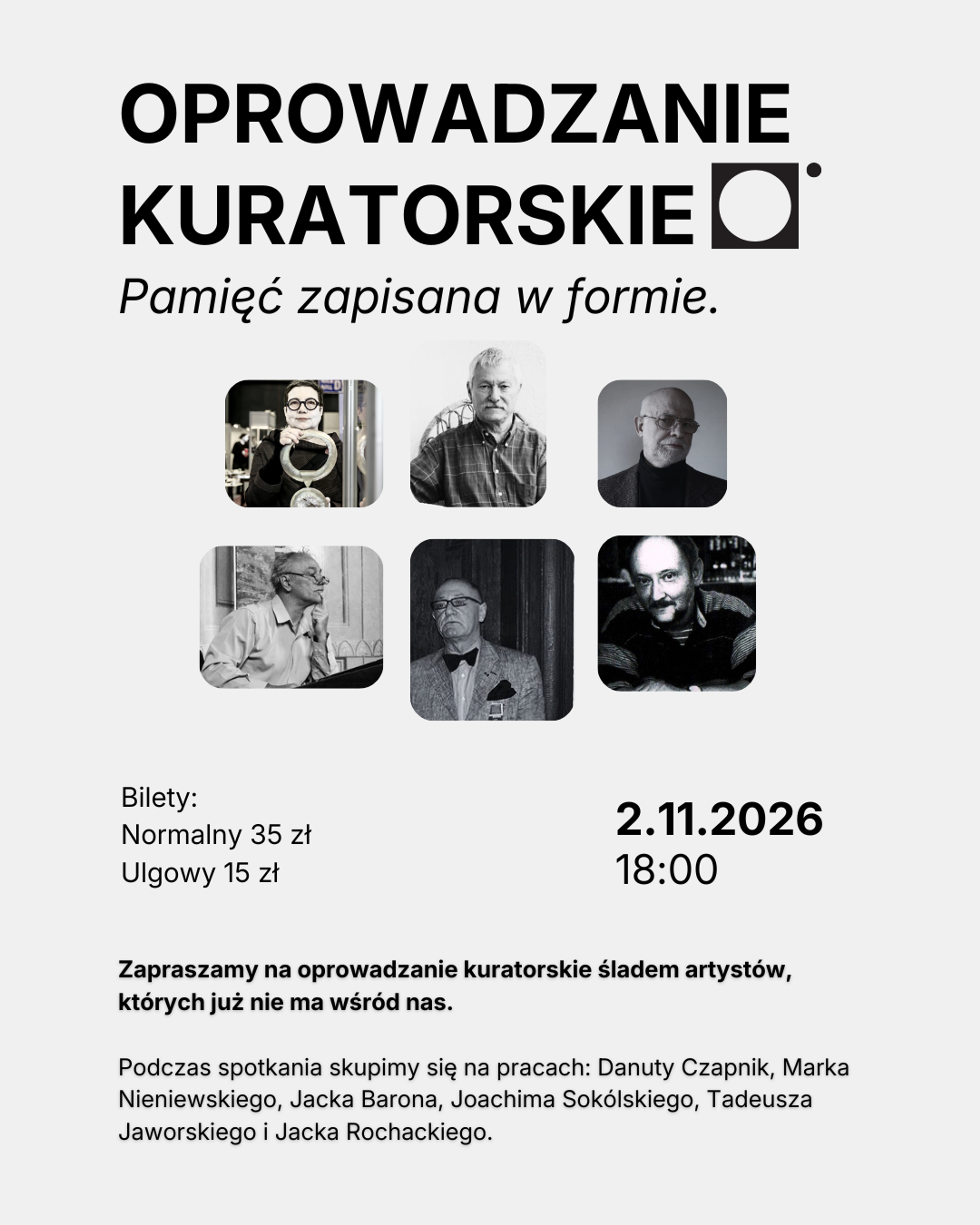 Pamięć zapisana w formie. Oprowadzanie