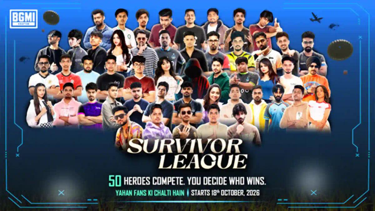 KRAFTON India Launches BGMI Survivor League: 50 Creators, ₹70 Lakh Prize Pool and a Leaderboard Fans Control