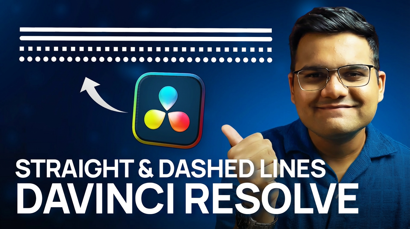How to Create & Animate Straight and Dashed Lines in DaVinci Resolve