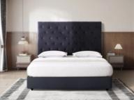 Epsom headboard in Black, styled bedroom.