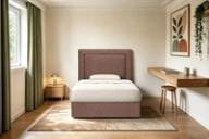 Herne Bay headboard in Mocha Mousse, king single, styled bedroom.