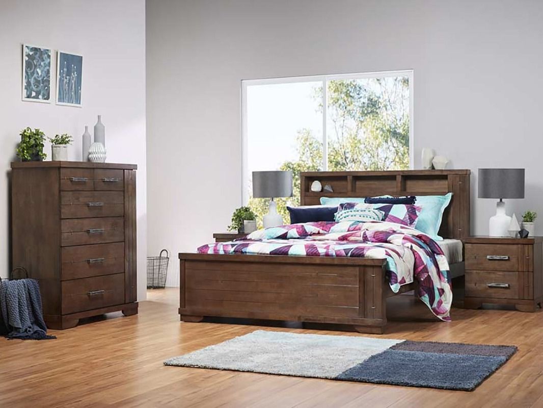 Thorndon timber bedroom suite with the bed frame as hero.