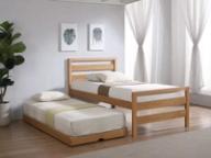 Havelock guest bed in a styled room, alternate view.